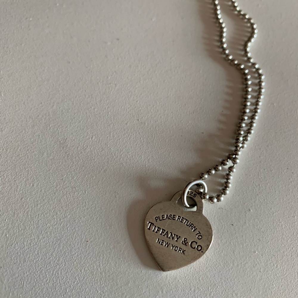 Tiffany & Co Heart Tag Pendant Beaded Chain
